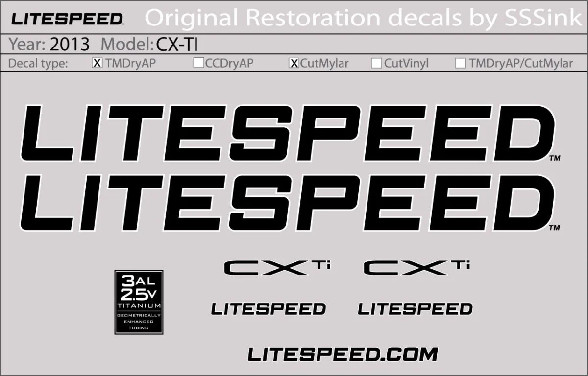 2013 CX-TI DECAL SET
