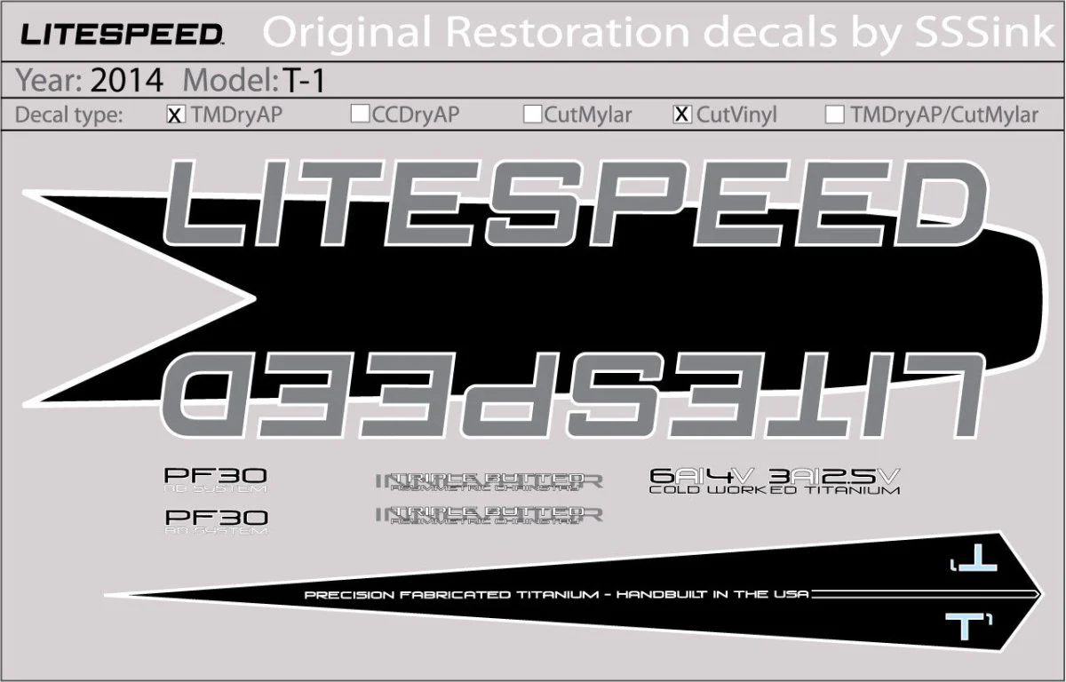2014 T1 DECAL SET
