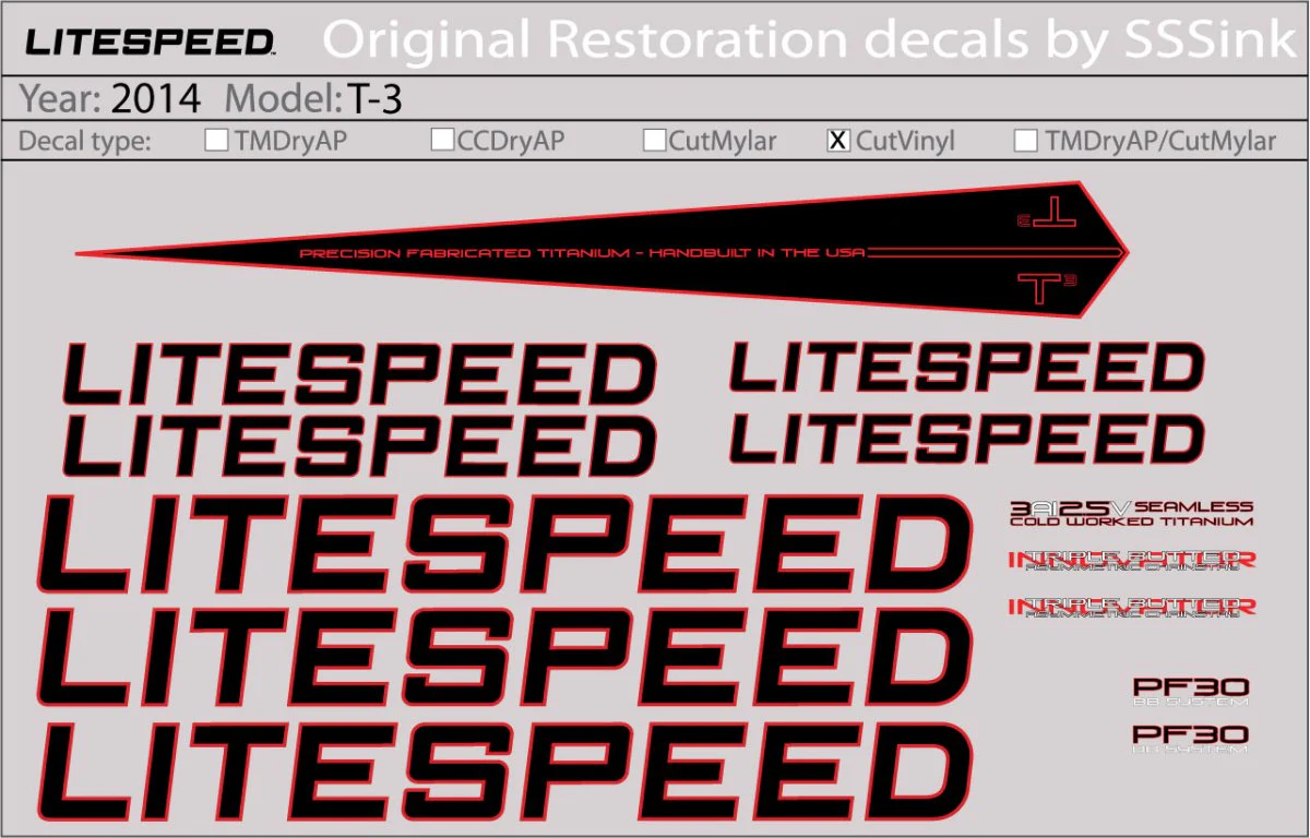 2014 T3 DECAL SET