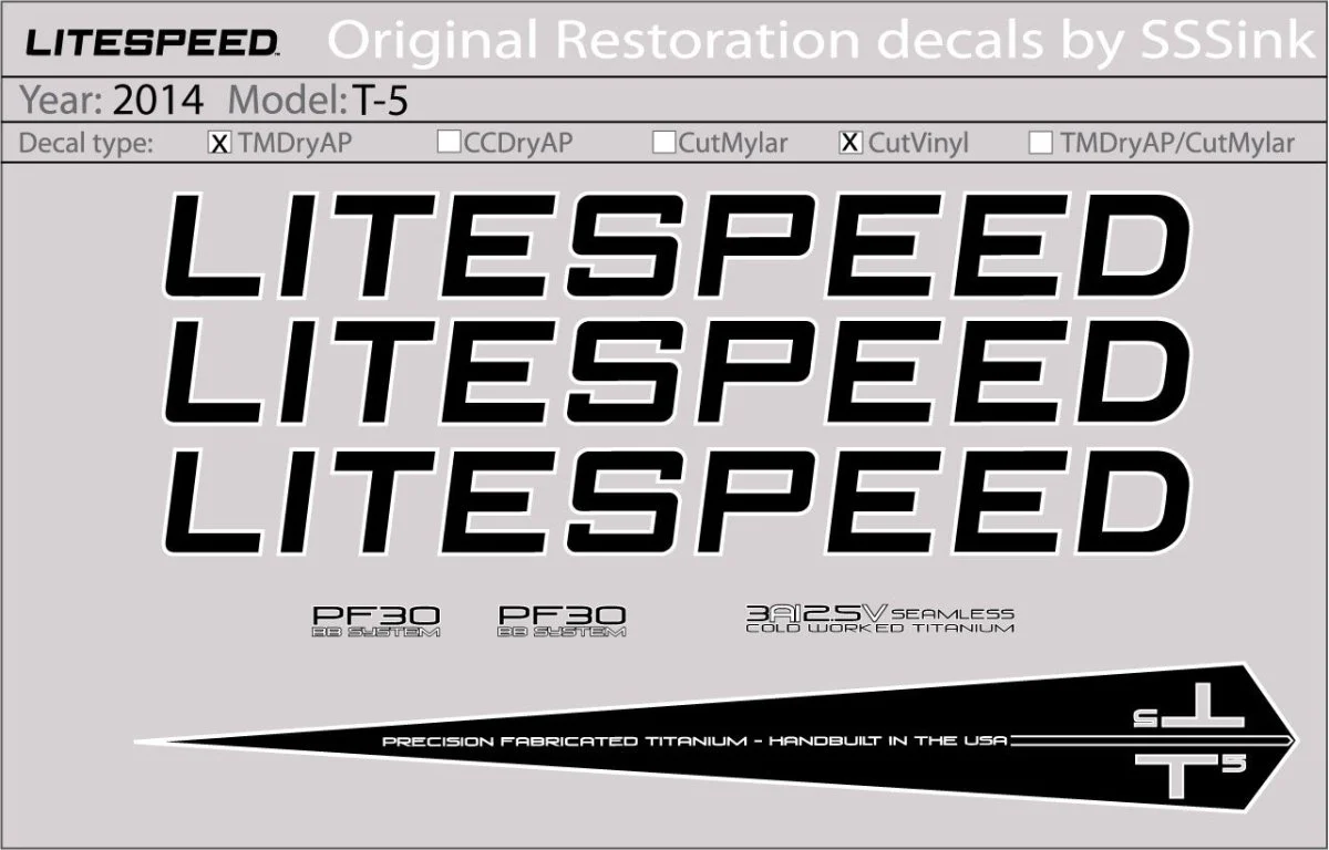 2014 T5 DECAL SET