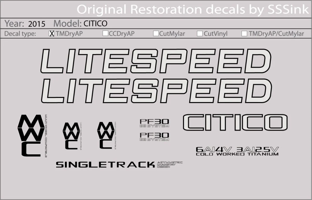 2015 CITICO DECAL SET