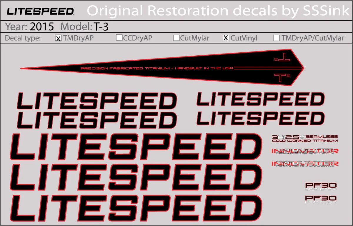 2015 T3 DECAL SET