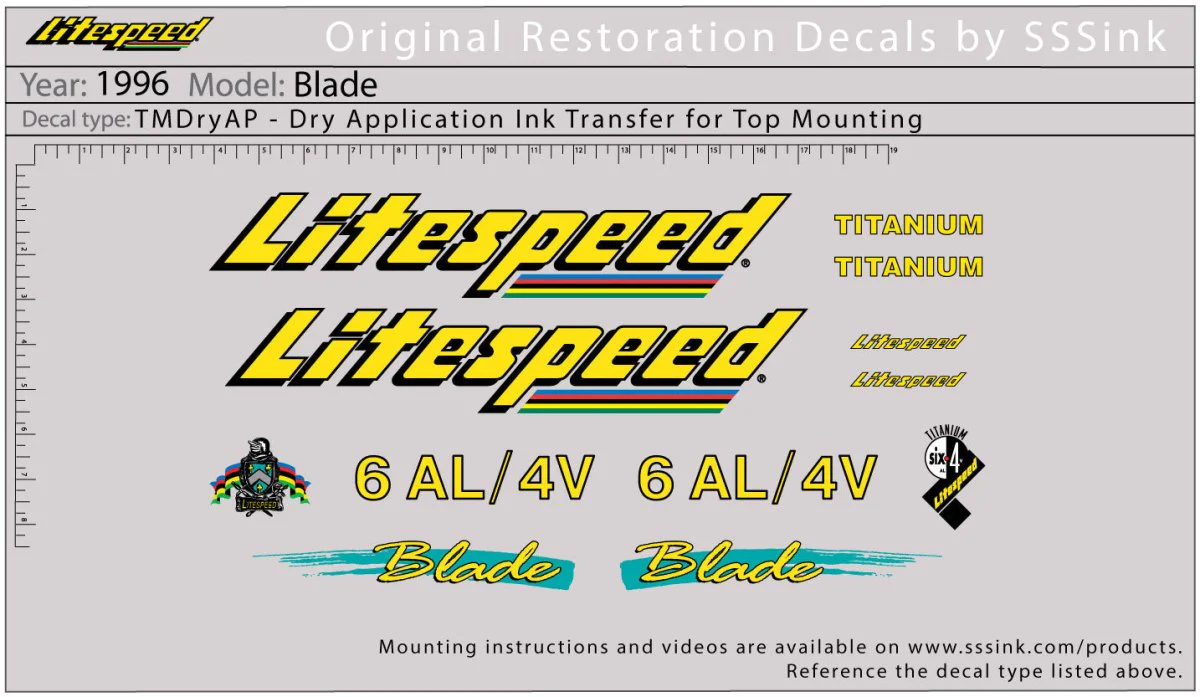 1996 BLADE DECALS