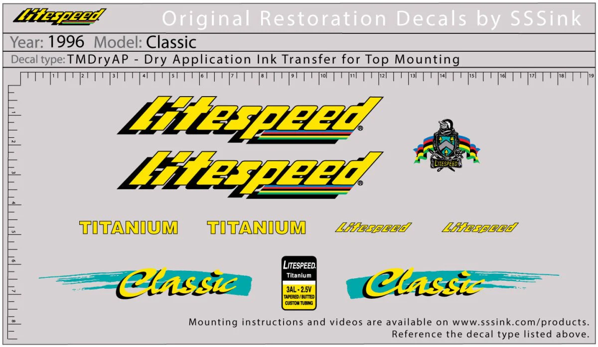 1996 CLASSIC DECALS