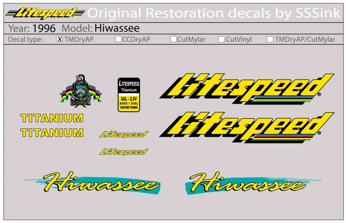 1996 HIWASSEE DECALS