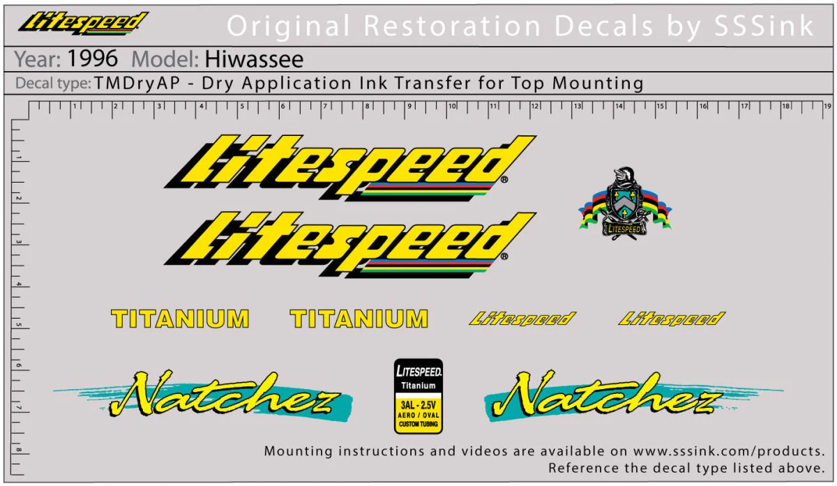 1996 NATCHEZ DECALS