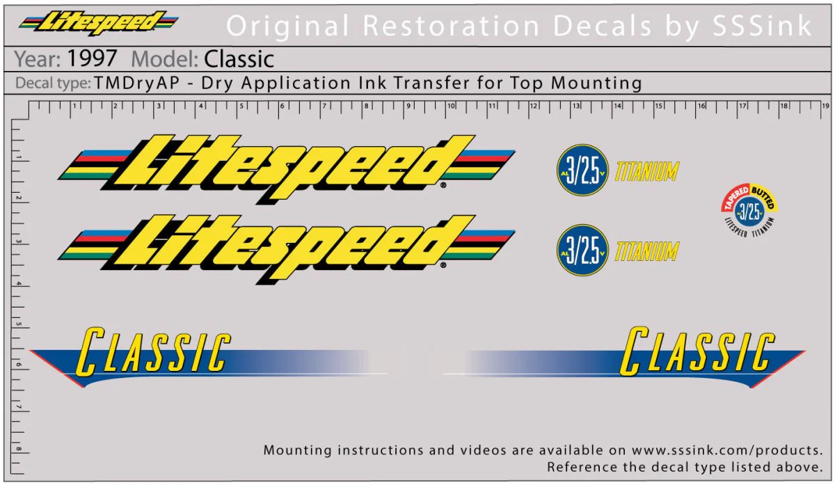1997 Classic Decal Set