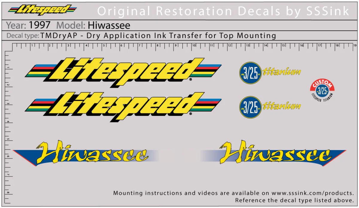 1997 Hiwassee Decal Set