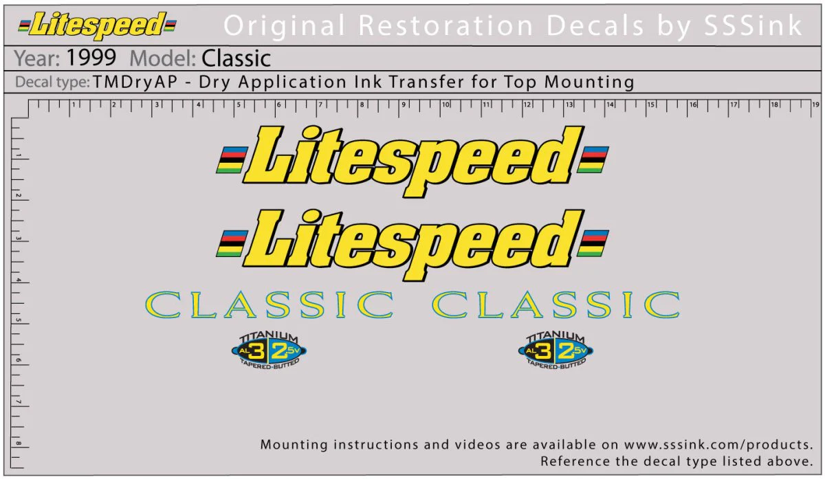 1999 Classic Decal Set