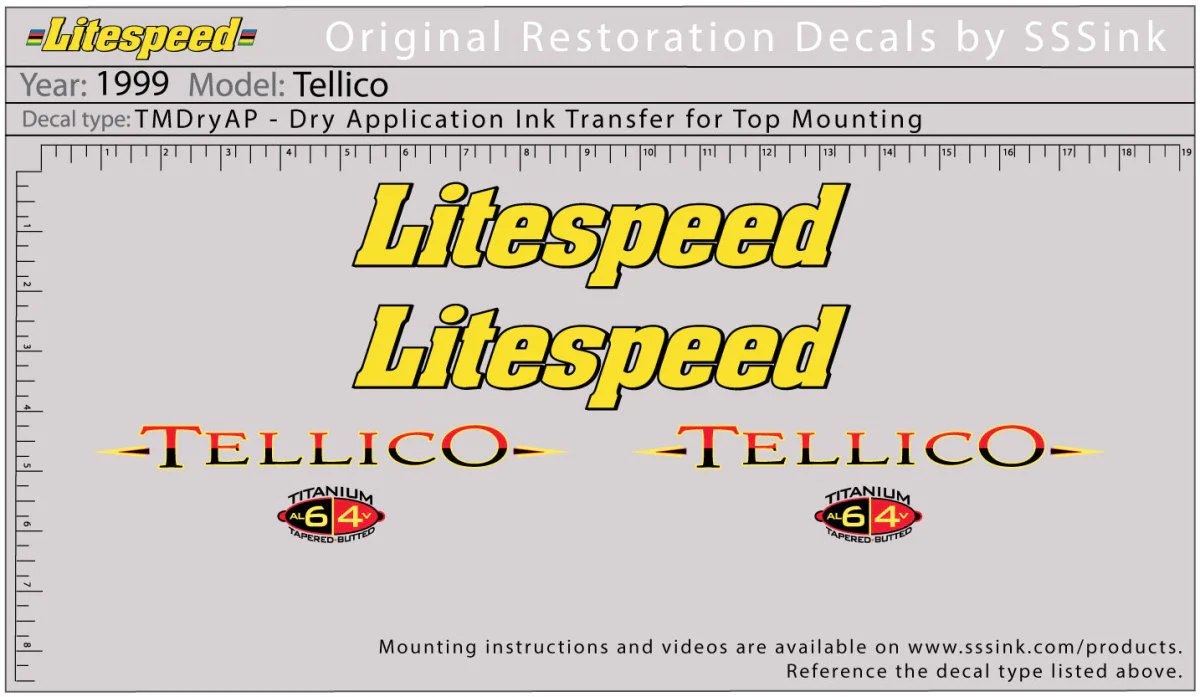 1999 Tellico Decal Set