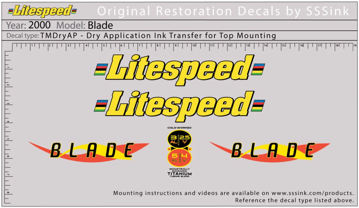 2000 Blade Decal Set