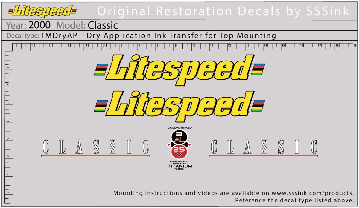 2000 Classic Decal Set