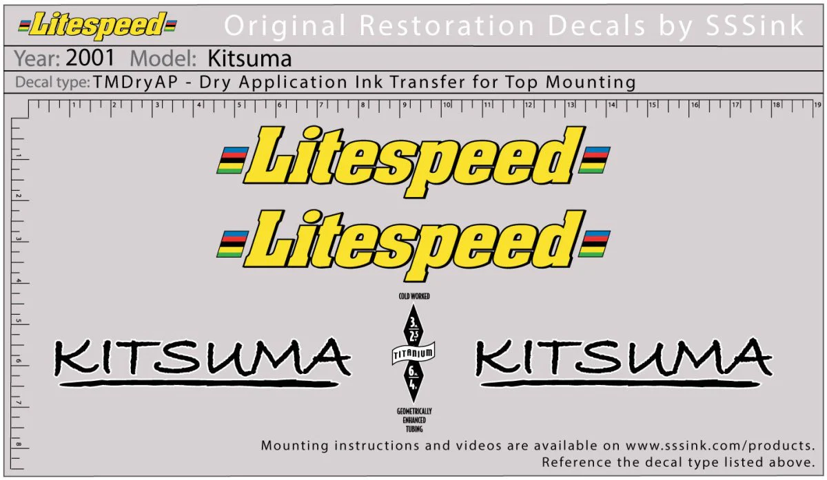 2001 Kitsuma Decal Set