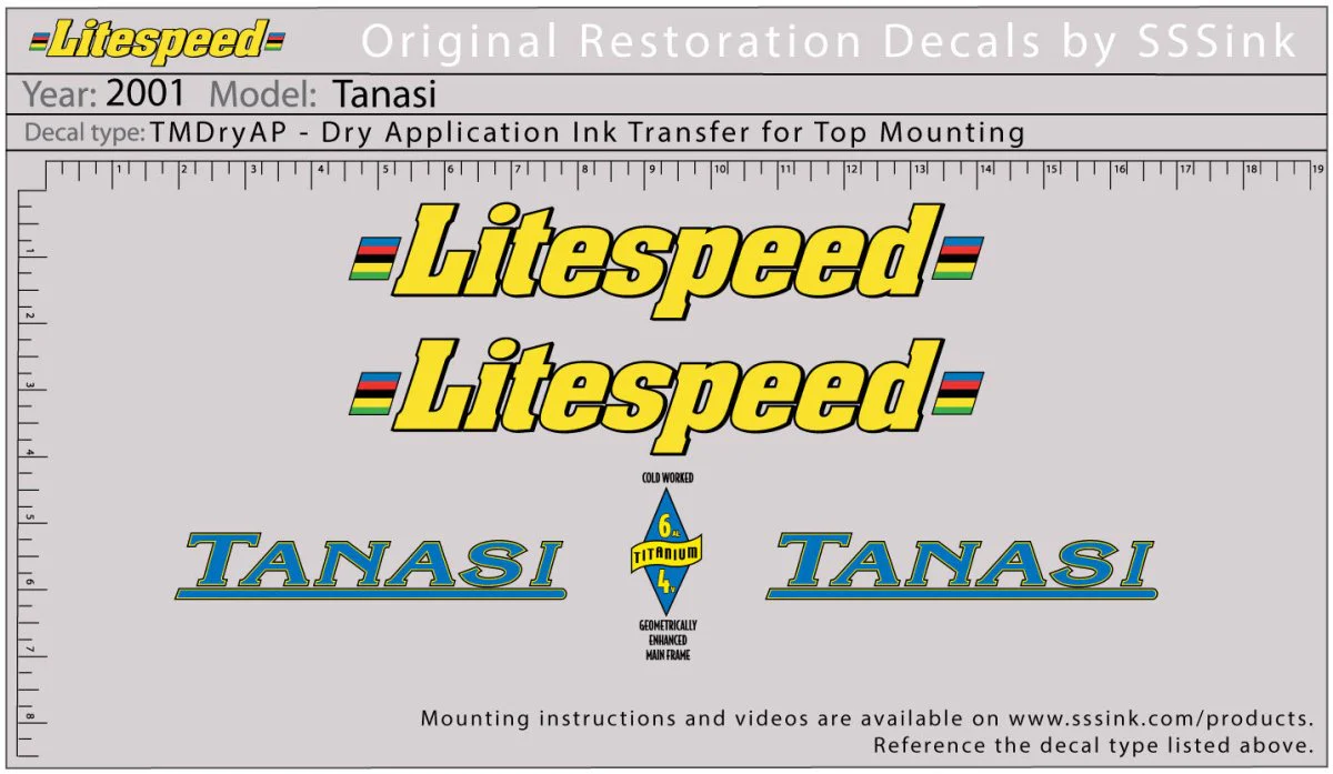 2001 Tanasi Decal Set