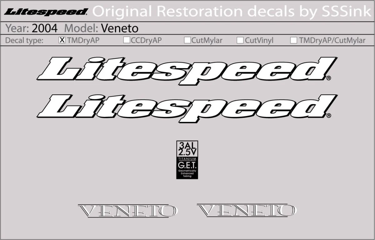 2004 Veneto Decal Set