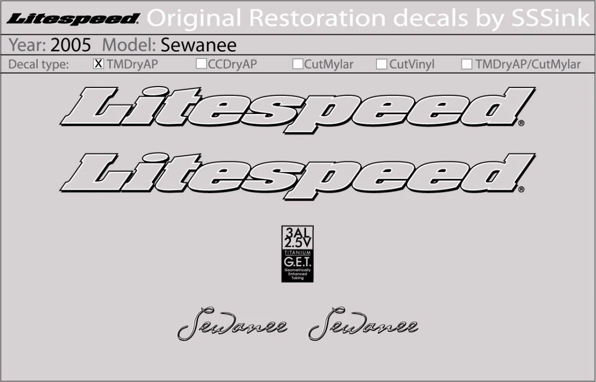 2005 Sewanee Decal Set