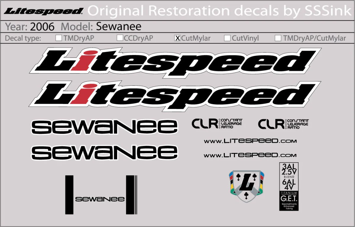 2006 Sewanee Decal Set