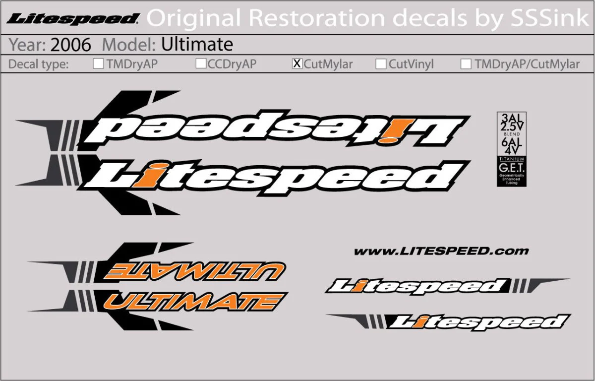 2006 Ultimate Decal Set