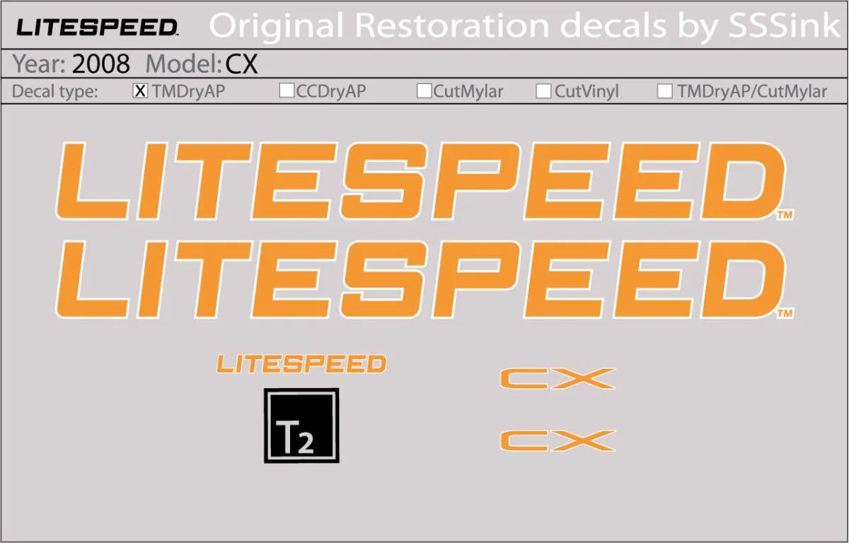 2008 CX Decal Set
