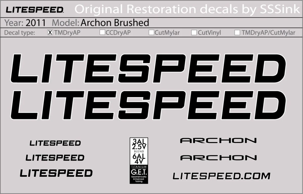 2011 ARCHON DECALS