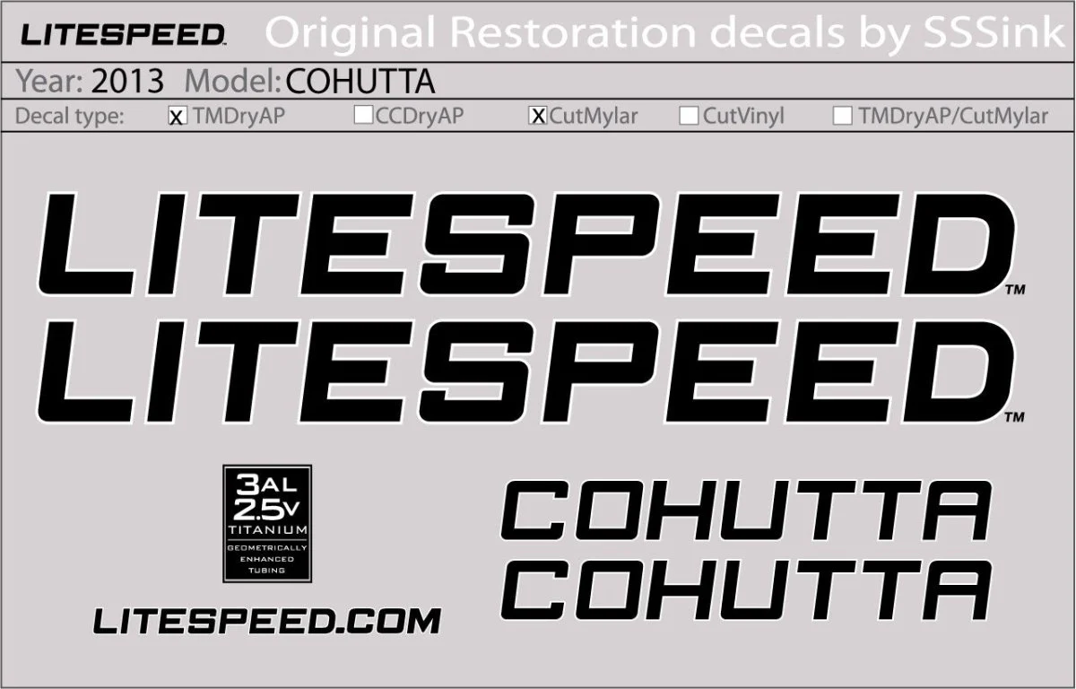 2013 COHUTTA DECAL SET